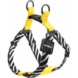 M-Pets Wild Safari Σαμαράκι Σκύλου Ιμάντας Μαύρο Λευκό Medium