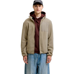 Jack & Jones Ανδρική Ζακέτα Fleece με Φερμουάρ Μπεζ 12299072