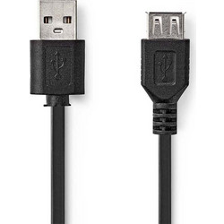 Nedis CCGB60010BK20 Καλώδιο USB-A Male 2.0 to USB-A Female 2m Black
