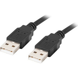 Lanberg CA-USBA-20CU-0010-BK Καλώδιο USB-A Male 2.0 to USB-A Male 1m Black