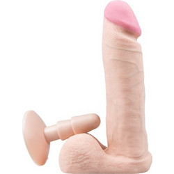 Doc Johnson The Realistic Cock Ρεαλιστικό Dildo με Όρχεις 21cm Μπεζ
