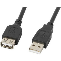 Lanberg CA-USBE-10CC-0050-BK Καλώδιο USB-A Male 2.0 to USB-A Female 5m Black