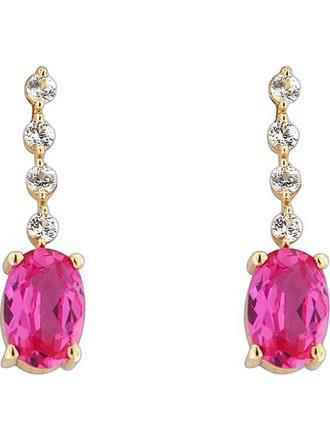 MetronGold Γυναικεία Σκουλαρίκια Κρεμαστά με Ζαφείρι 23169Y