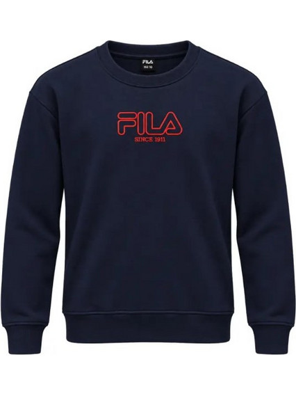 Fila Fillo Crew Neck Παιδικό Φούτερ Navy Μπλε Κόκκινο APJPK26001-200