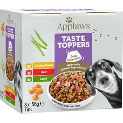 Applaws Taste Toppers Adult with Chicken, Beef & Lamb in Jelly 8x156gr