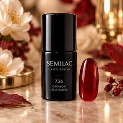 Semilac 736 Crimson Jelly Ημιμόνιμο Βερνίκι Νυχιών 7ml