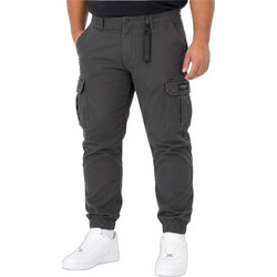 Double Ανδρικό Παντελόνι Cargo Joggers Ελαστικό Κανονική Εφαρμογή Ανθρακί 262CCP-4130
