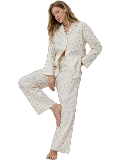Aruelle Della Σετ Γυναικείες Πιτζάμες Βαμβακερές Off White 39.02.23.023