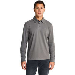 Funky Buddha Ανδρική Μπλούζα Polo Μακρυμάνικη Γκρι FBM014-004-11