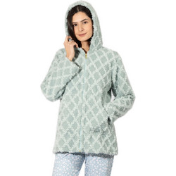Harmony Γυναικεία Ρόμπα Χειμωνιάτικη Fleece Πράσινο Mint 409703