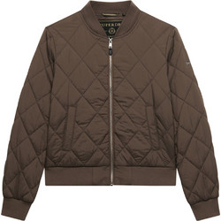 Superdry Γυναικείο Μπουφάν Bomber Μακρύ Σοκολατί W5012190A-2QJ