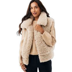 Mexx Γυναικείο Ημίπαλτο Sherpa Μπεζ MF006801763W-131308