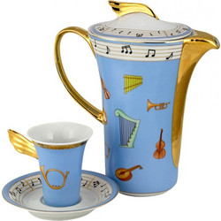 WM Collection Σετ Φλιτζάνια Τσαγιού Πορσελάνης Γαλάζια 200ml 6τμχ N1103/B