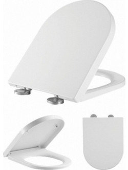 Bormann Norma Καπάκι Λεκάνης D-Shape Πλαστικό Soft Close Λευκό 42.5x36.6cm BTW1020