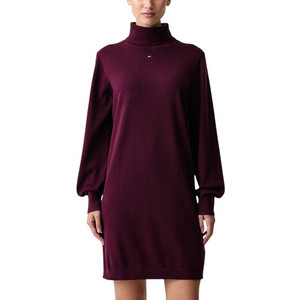Tommy Jeans Mini Καθημερινό Φόρεμα Πλεκτό Μπορντό DW0DW23460-V11