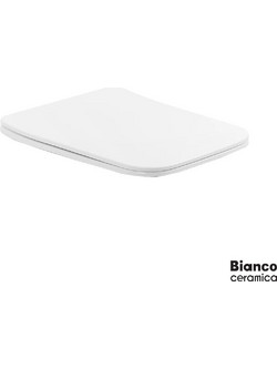 Bianco Ceramica Lexa Καπάκι Λεκάνης Τετράγωνο από Βακελίτη Slim Soft Close Λευκό 515-9630SC-300