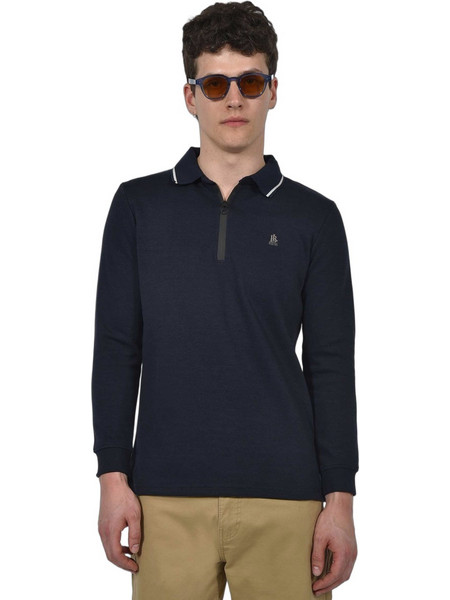 Berto Lucci Ανδρική Μπλούζα Polo Μακρυμάνικη Navy Μπλε 07262-2609-5024