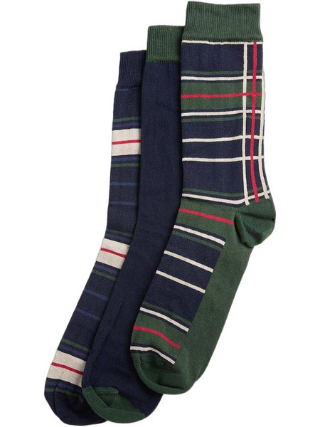 Barbour Ανδρικές Κάλτσες Ψηλές Navy Μπλε 3Pack MGS0071