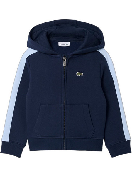 Lacoste Παιδική Ζακέτα Φούτερ με Κουκούλα και Φερμουάρ Navy Μπλε 3SJ1125-166