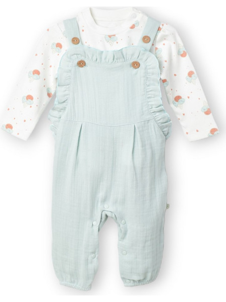 BiBaby Pretty Bunny Βρεφικό Σετ για Κορίτσι Λευκό Πράσινο Mint 60681