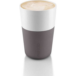 Eva Solo Marble Σετ Φλιτζάνια Espresso & Lungo Πορσελάνης Λευκά Καφέ 360ml 2τμχ 501022