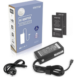 Mitsu ZM/USBC65WB USB-C Φορτιστής Laptop 65W με Αποσπώμενο Καλώδιο Τροφοδοσίας