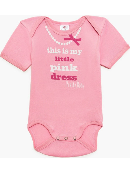 Pretty Baby Happy Φορμάκι Εσώρουχο Κοντομάνικo για Κορίτσι Ροζ 34850-1-0