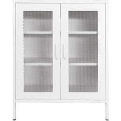Nextdeco Δίφυλλη Ντουλάπα Ρούχων Λευκή 80x35x102cm