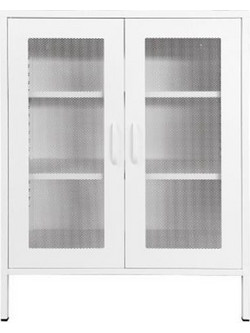 Nextdeco Δίφυλλη Ντουλάπα Ρούχων Λευκή 80x35x102cm