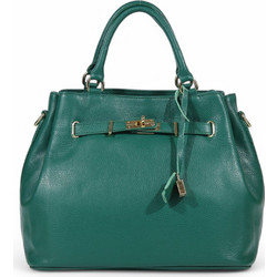 Passaggio Leather Γυναικεία Τσάντα Χειρός Δερμάτινη Πράσινη 5551-KR-30