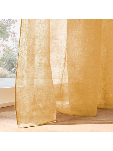 La Redoute Κουρτίνα Βουάλ με Γάντζους 135x180 Onega 350135807 Κίτρινη