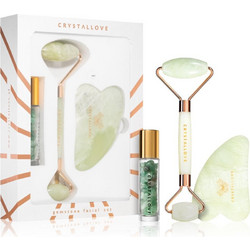 Crystallove Jade Crystal 10ml + Gua Sha + Derma Roller