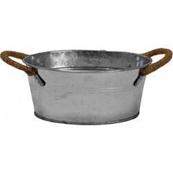 Plastona Κασπώ Κουβάς Μεταλλικό Ασημί 16x10x7cm 00.05.5986