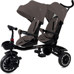 Chipolino Twin Go Τρίκυκλο Ποδήλατο με Σκίαστρο & Χειρολαβή για 2+ Ετών Καφέ