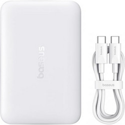 Baseus EnerFill FM11 Wireless Magsafe Power Bank 10000mAh 30W με Θύρα USB-C Quick Charge 3.0 & Power Delivery White