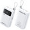 Wekome AS-170 Power Bank 20000mAh 22.5W με Ενσωματωμένα Καλώδια USB-C & Lightning White