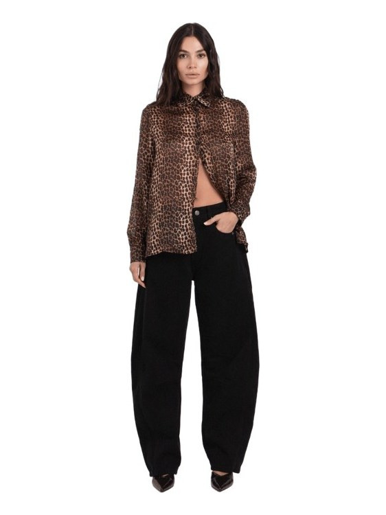 Toi & Moi Γυναικείο Πουκάμισο 3/4 Animal Print Σοκολατί 30-5987-226