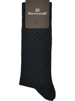 Monte Napoleone Ανδρικές Κάλτσες Ψηλές με Σχέδια Navy Μπλε 97-0365-9706.1