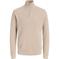 Jack & Jones Ανδρικό Πουλόβερ με Φερμουάρ Μπεζ 12300876