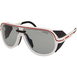 Carrera EVEREST/S 6HT/KU Ανδρικά Γυαλιά Ηλίου Μάσκα Κοκάλινα Λευκά με Γκρι Φακό