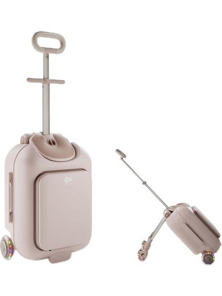 Kinderkraft Cabby Παιδική Βαλίτσα Καμπίνας 59x39x23.5cm με 4 Ρόδες Ροζ