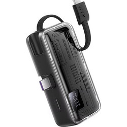 Remax FP-108 Power Bank 5000mAh 22.5W με Ενσωματωμένο Καλώδιο Lightning Black