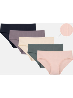 Donella Βαμβακερά Γυναικεία Slip Πολύχρωμα 5Pack 3128P