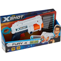 Zuru X-Shot Excel Fury 4 Foam Dart Παιδικό Όπλο με Βελάκια AD-850T36