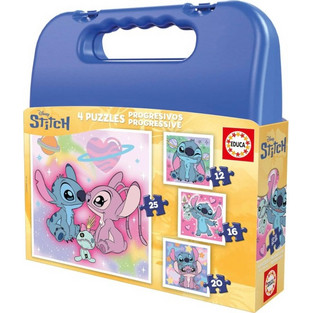 Παιδικό Puzzle Educa Stitch 12+16+20+25 Κομμάτια
