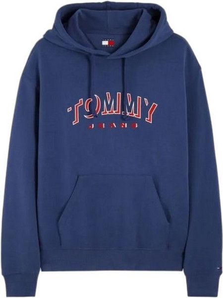 Tommy Jeans Ανδρικό Φούτερ με Κουκούλα & Τσέπες Μπλε DM0DM23582-DB7