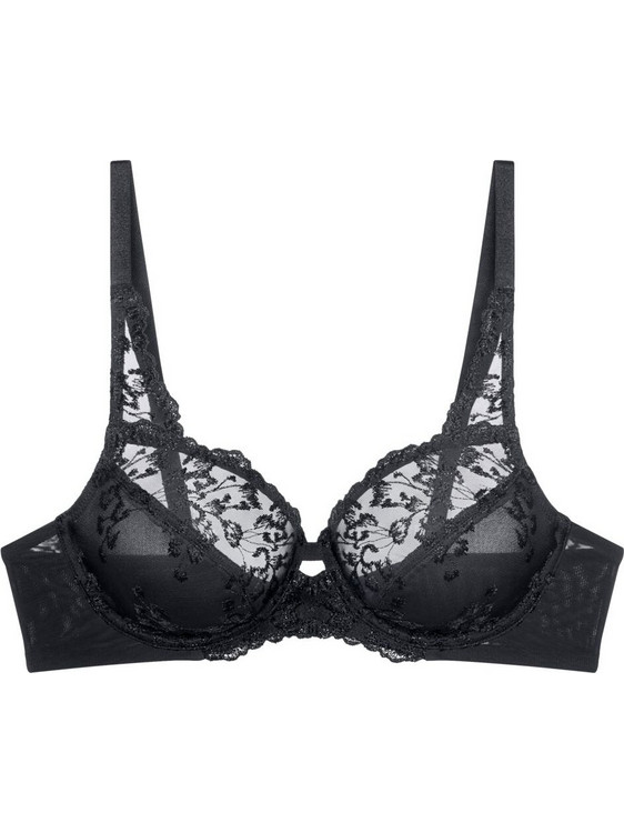 Triumph Amourette Berry Σουτιέν Balconette με Μπανέλα Μαύρο 10229159-0004