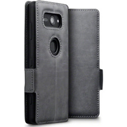 Terrapin Low Profile Leather Wallet Grey (Sony Xperia XZ2 Compact)