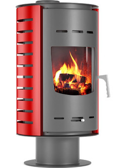 Thermiki ATS Zero Red Ατσάλινη Ξυλόσομπα Αερόθερμη 12kW
