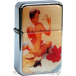 Αναπτήρας TRISTAR πέτρας με φιτίλι pin up girl with a hat